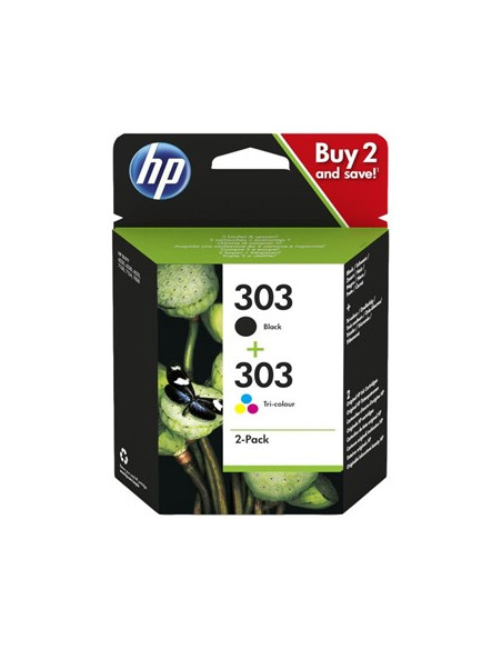 Pack Tinteiros HP 303 Preto/Cor 3YM92A 4ml/4ml