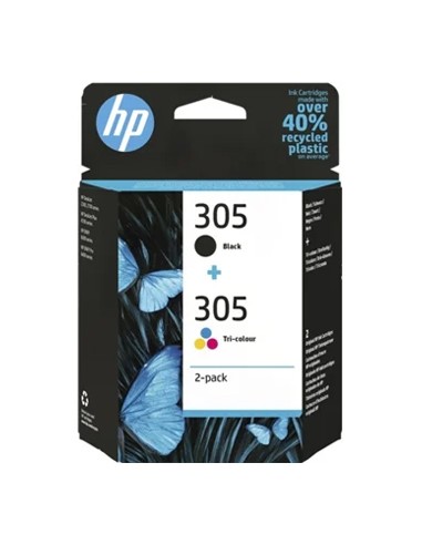 Pack Tinteiros HP 305 Preto/Cor 6ZD17A 120/100 Pág.