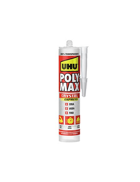 Cola e Veda Poly Max Cristal Express Transparente UHU 300g