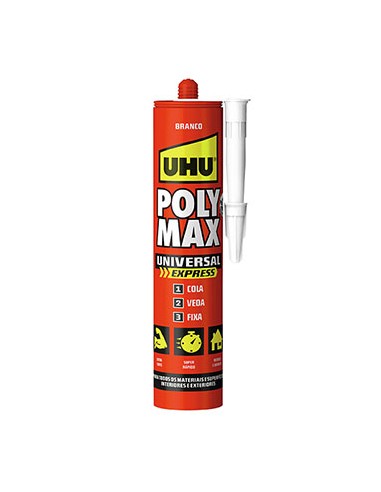 Cola e Veda Poly Max Universal Express Branco UHU 425g