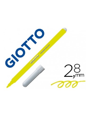 Marcador Feltro Giotto Turbo Color Amarelo Cx12un