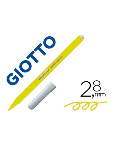 Marcador Feltro Giotto Turbo Color Amarelo Escuro Cx12un