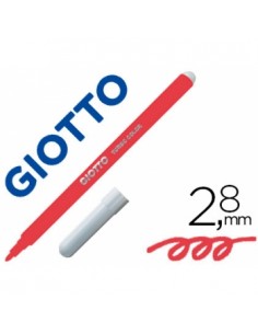 Marcador Feltro Giotto Turbo Color Vermelho Cx12un