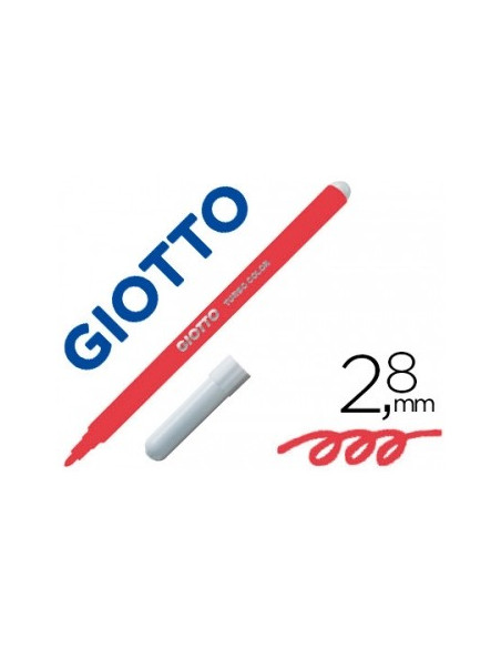 Marcador Feltro Giotto Turbo Color Vermelho Cx12un