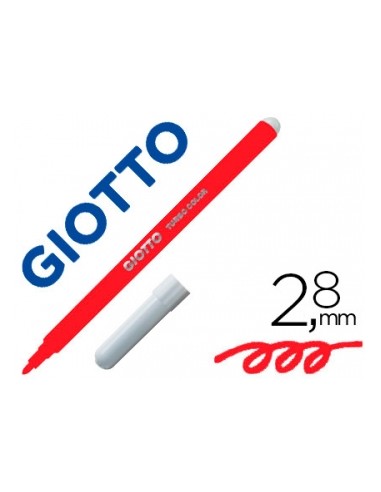 Marcador Feltro Giotto Turbo Color Vermelho Carmim Cx12un