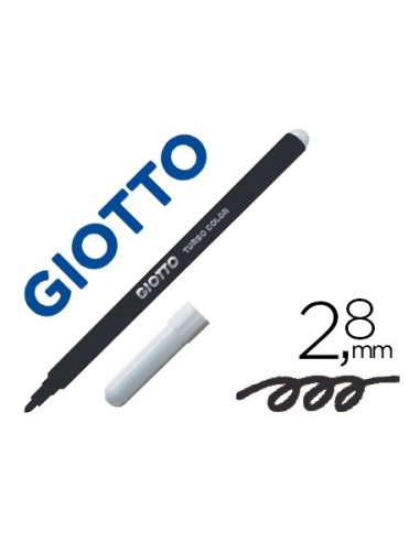 Marcador Feltro Giotto Turbo Color Preto Cx12un