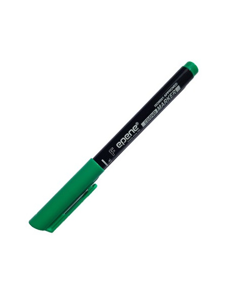 Marcador Perm. Fino (CD/Acetatos) Epene Verde-1un