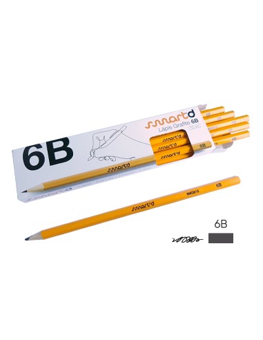 Lapis Grafite 6B SmartD Cx 12un