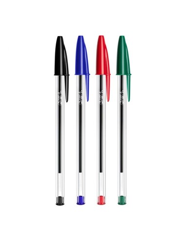 Esferografica Ball Point BIC Cristal Blister 4 Cores