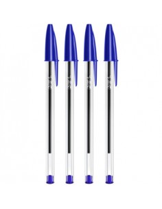 Esferografica Ball Point BIC Cristal Azul Blister 4un
