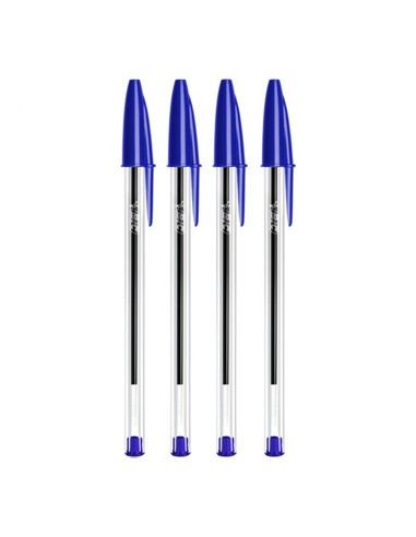 Esferografica Ball Point BIC Cristal Azul Blister 4un