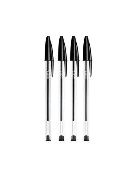 Esferografica Ball Point BIC Cristal Preto Blister 4un