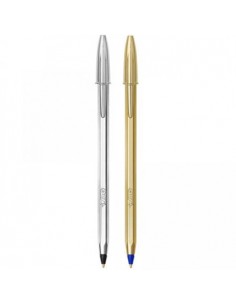 Esferografica Ball Point BICMedium Blister Dourada+Prateada