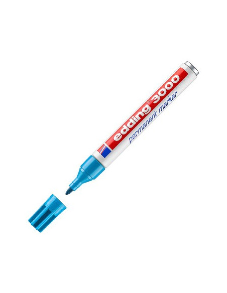 Marcador Grosso Edding 3000 Azul Claro 1un