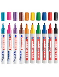 Marcador Grosso Edding 750 Blister 10 Cores