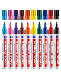 Marcador Grosso Edding 3000 Blister 10 Cores