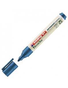 Marcador Permanente Grosso Edding e-21 Ecoline Azul 1un