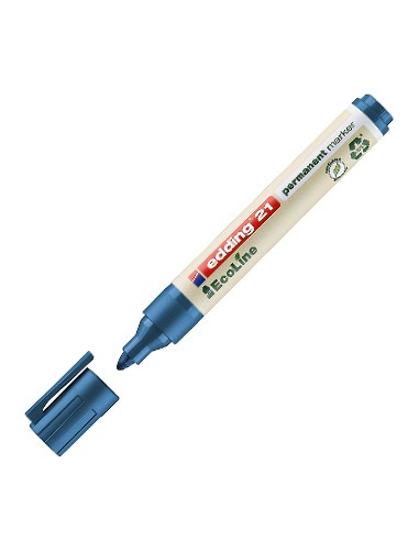 Marcador Permanente Grosso Edding e-21 Ecoline Azul 1un