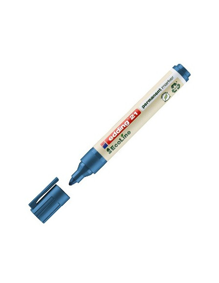 Marcador Permanente Grosso Edding e-21 Ecoline Azul 1un
