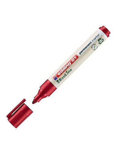 Marcador Permanente Grosso Edding e-21 Ecoline Vermelho 1un