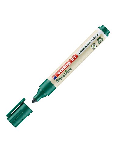 Marcador Permanente Grosso Edding e-21 Ecoline Verde 1un