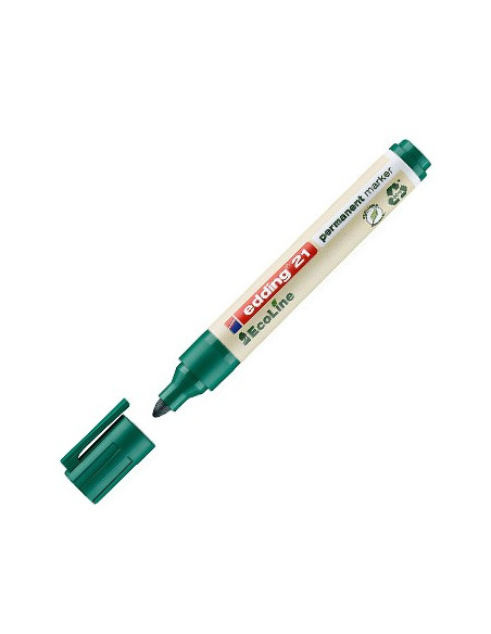 Marcador Permanente Grosso Edding e-21 Ecoline Verde 1un