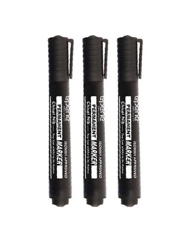 Marcador Permanente Grosso 2,0mm Epene Preto Blister 3un