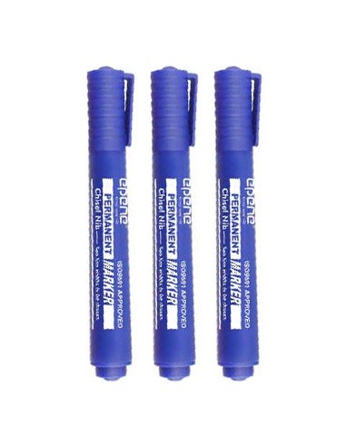 Marcador Permanente Grosso 2,0mm Epene Azul Blister 3un