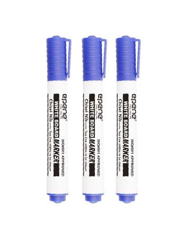 Marcador Quadros Brancos Epene EP12-2002 Azul Blister 3un