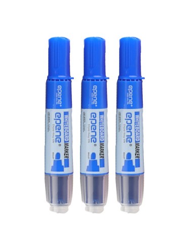 Marcador Quadros Brancos Epene Recarregavel Azul Blister 3un