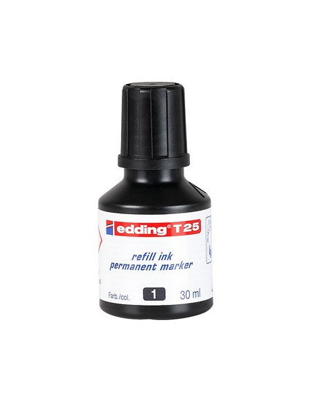 Recarga Marcadores Permanentes Edding T-25 30ml Preto