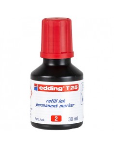 Recarga Marcadores Permanentes Edding T-25 30ml Vermelho