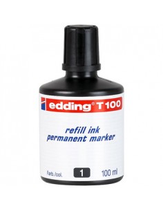 Recarga Marcadores Permanentes Edding T-100 100ml Preto