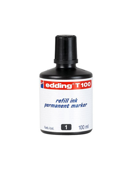 Recarga Marcadores Permanentes Edding T-100 100ml Preto