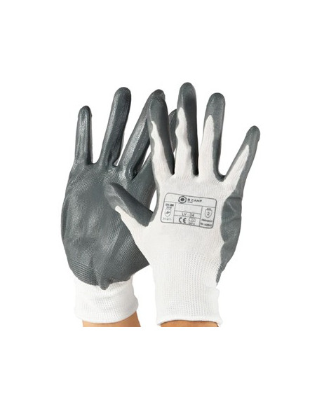 Luvas (Par) Nylon Cinzentas Tamanho 8 (M)