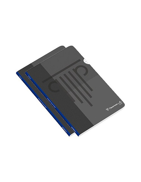 Caderno Agrafado A4 Ambar PP Pautado 90gr 48Fls Preto 2un