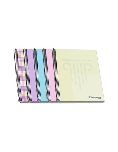 Caderno Espiral A4 Ambar WB Quadri 90gr 100Fls Pastel 1un