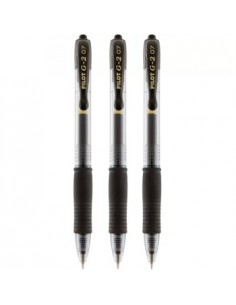 Esferografica Gel Pilot G-2 0,7mm Retractil Preto Blister 3u