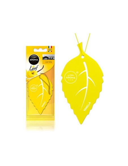 Ambientador Carro Aroma Car Leaf Vanilla