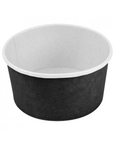 Saladeiras 1000ml Cartão Redondo  Ø150mm Cor Preto 50un