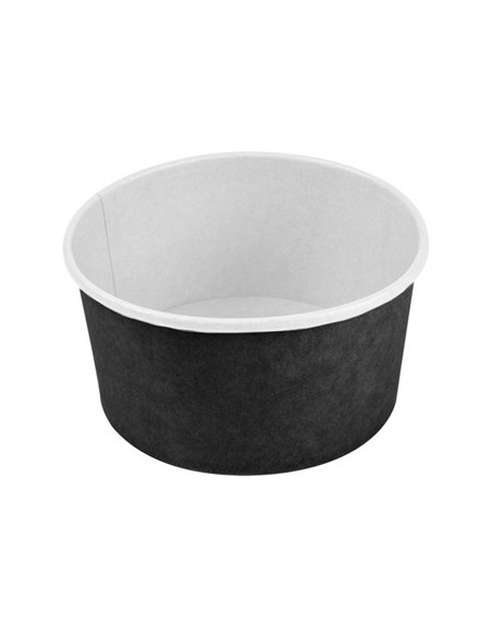 Saladeiras 1000ml Cartão Redondo  Ø150mm Cor Preto 50un