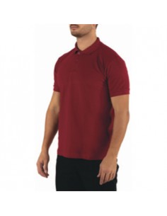 Polo Unisexo Manga Curta Tamanho XL Bordeaux