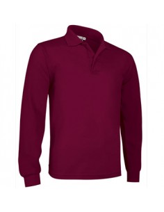 Polo Unisexo Manga Comprida Tamanho XL Bordeaux