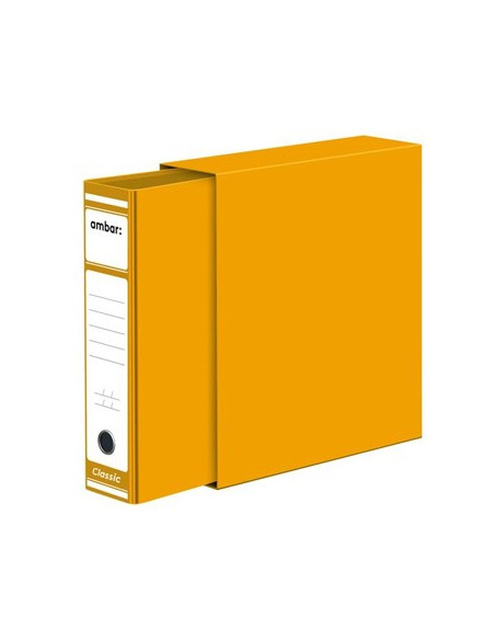 Pasta Arquivo+Cx Fixa L80 310x290 Comercial Amarelo - 1un