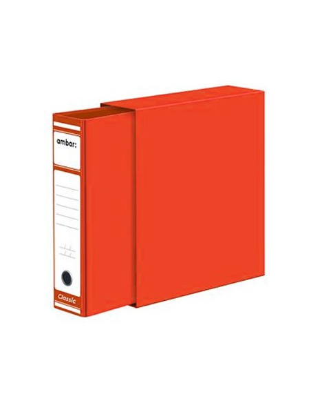 Pasta Arquivo+Cx Fixa L80 310x290 Comercial Laranja - 1un
