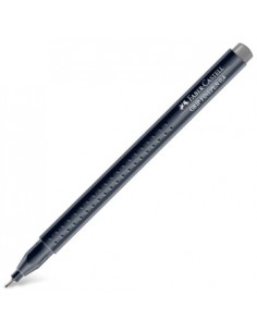 Marcador Fino 0,4mm Faber-Castell Cinza 1un