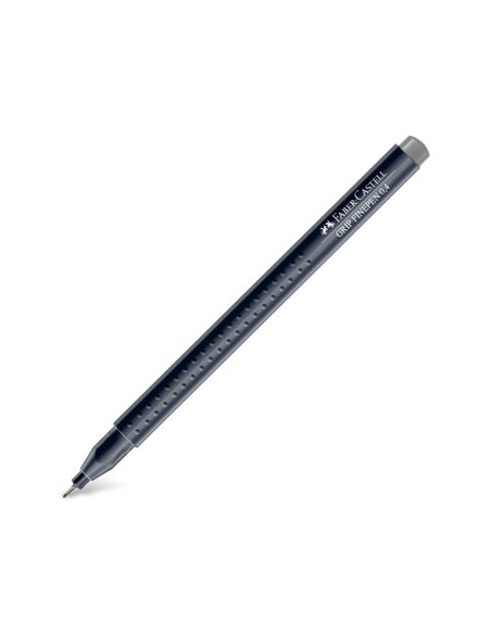 Marcador Fino 0,4mm Faber-Castell Cinza 1un