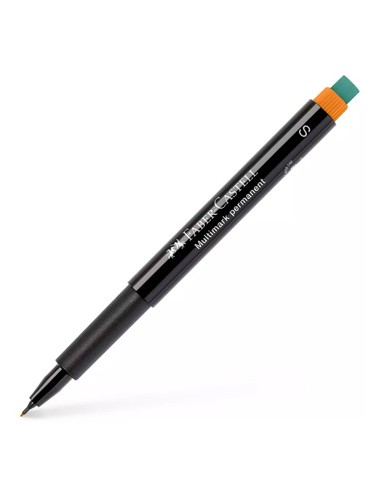 Marcador Permanente SuperFino 0,4mm Faber-Castell Laranja