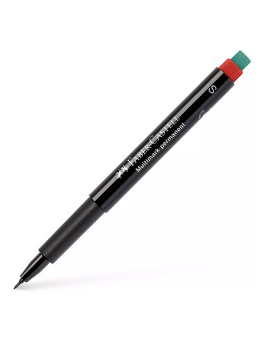 Marcador Permanente SuperFino 0,4mm Faber-Castell Vermelho