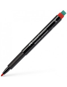 Marcador Permanente Medio 0,9mm Faber-Castell Vermelho